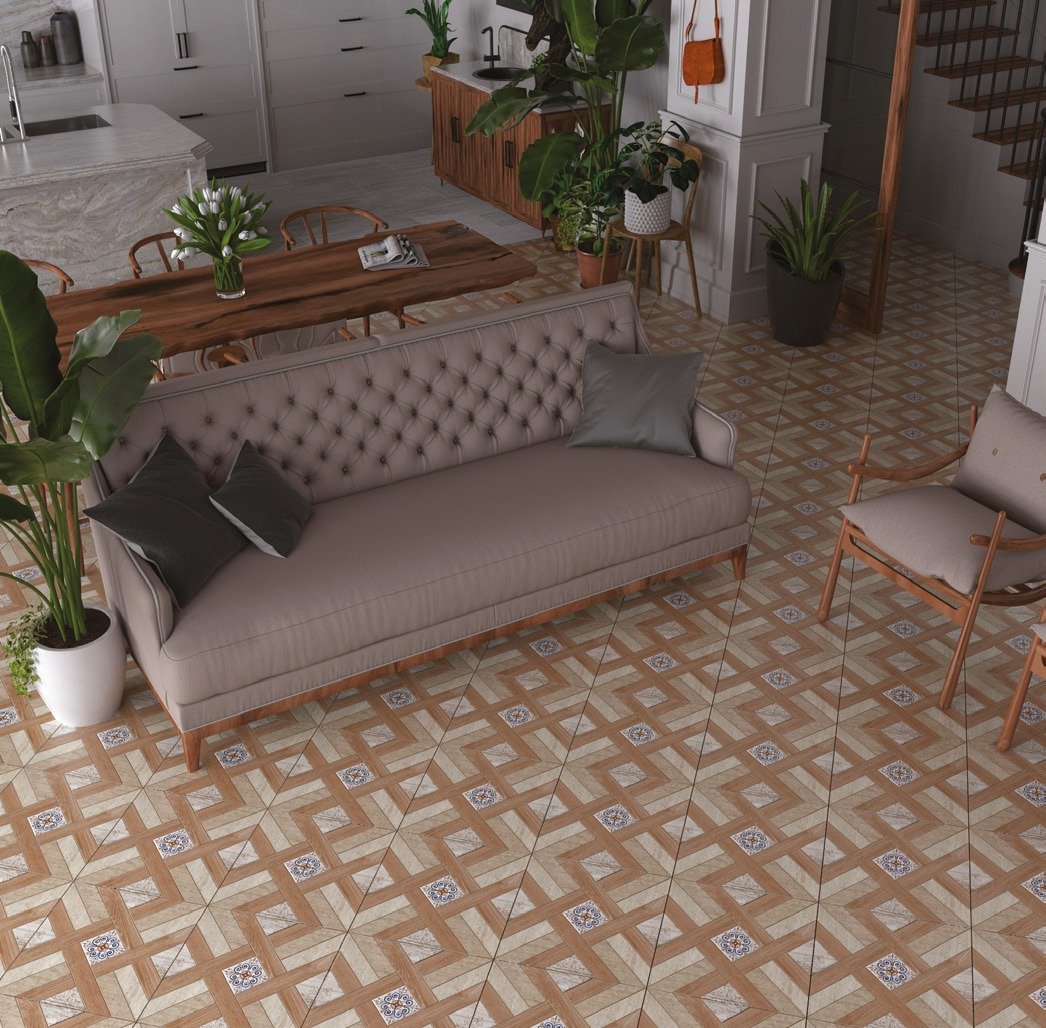 BEYROUTH Carrelage de sol Inspiration Bois 45,5x45,5 cm