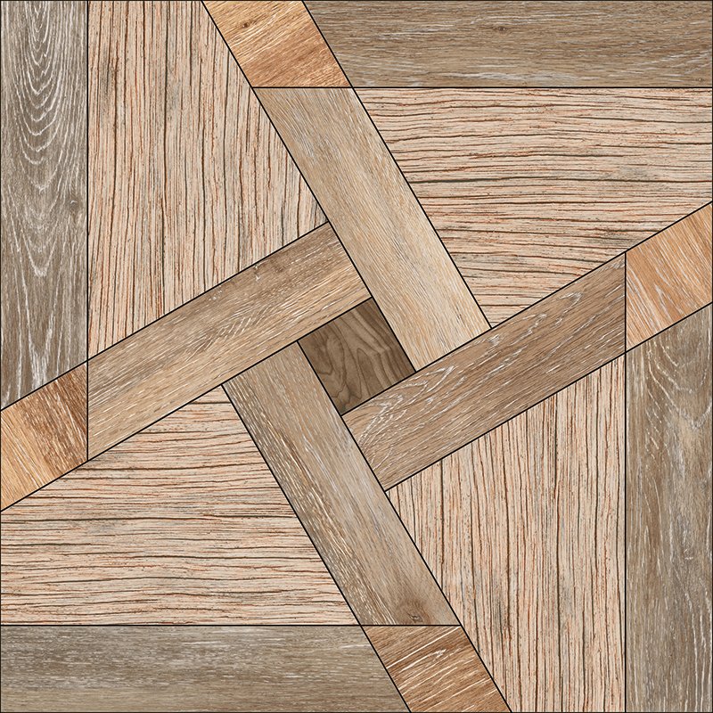 BOIS GÉOMÉTRIQUE Carrelage de sol Inspiration Bois 45,5x45,5 cm