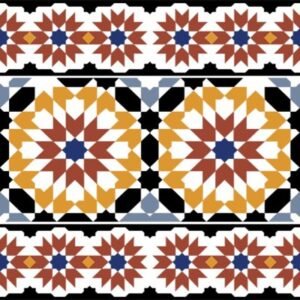 FES Faïence Mauresque Frise Bleue 15×30 cm