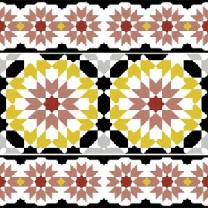 FES Faïence Mauresque Frise Rouge 15×30 cm