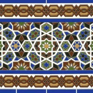 MARRAKECH Faïence Mauresque Frise 28×45 cm