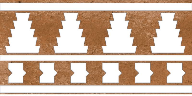 MEDINA Faïence Mauresque Frise Marron 15x30 cm