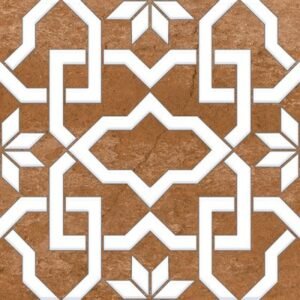 MEDINA Faïence Mauresque Motifs Marrons 15×30 cm