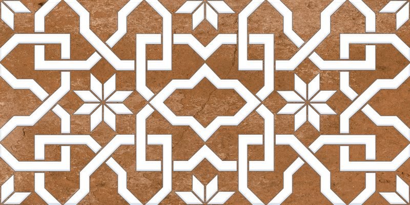 MEDINA Faïence Mauresque Motifs Marrons 15x30 cm