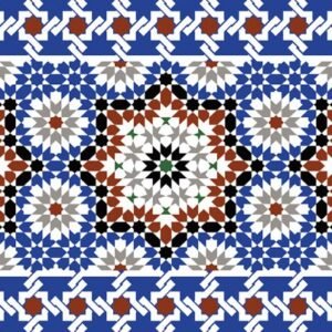 MEKNES Faïence Mauresque Frise 15×30 cm
