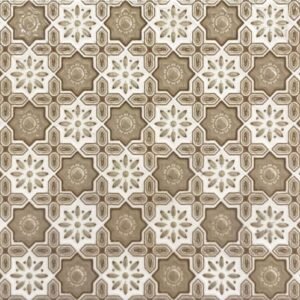 NOUDJOUM Faïence Mauresque Motifs Marrons 28×45 cm