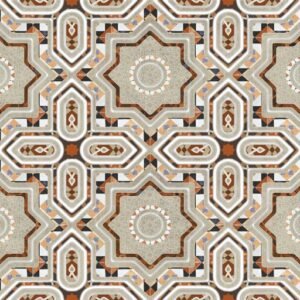 PROTECTION Faïence Mauresque Motifs Marrons 28×45 cm