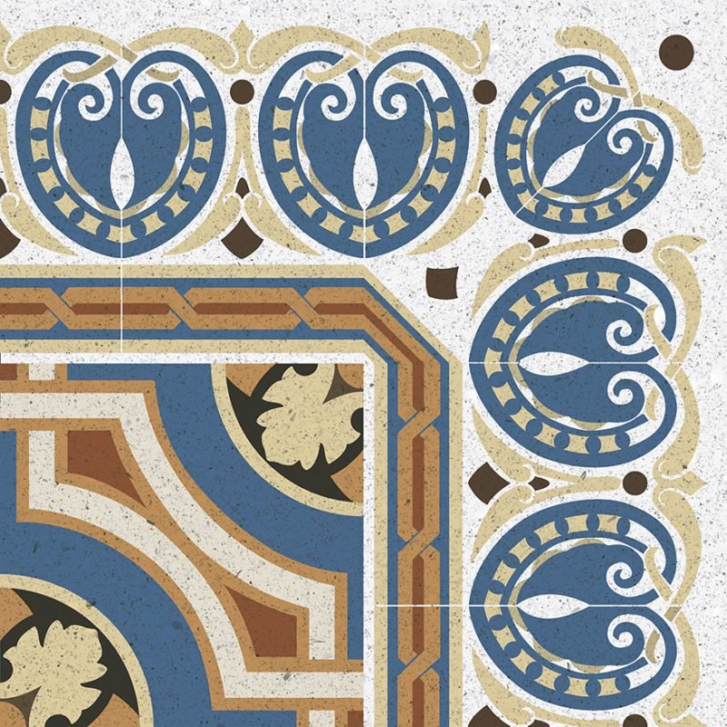 TOLEDO Carrelage Mauresque Angle de frise 30x30 cm