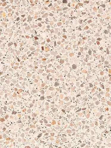 Terrazzo veritable et ses agregats de marbre en gros plan