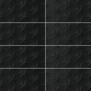 DEKIMASU ÉTOILES NOIR Carrelage mural Mosaïque 25×75 cm