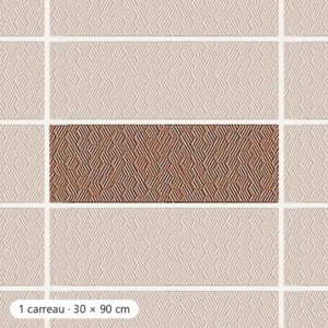 NID D’ABEILLE CARAMEL Carrelage mural Mosaïque 30x90 cm