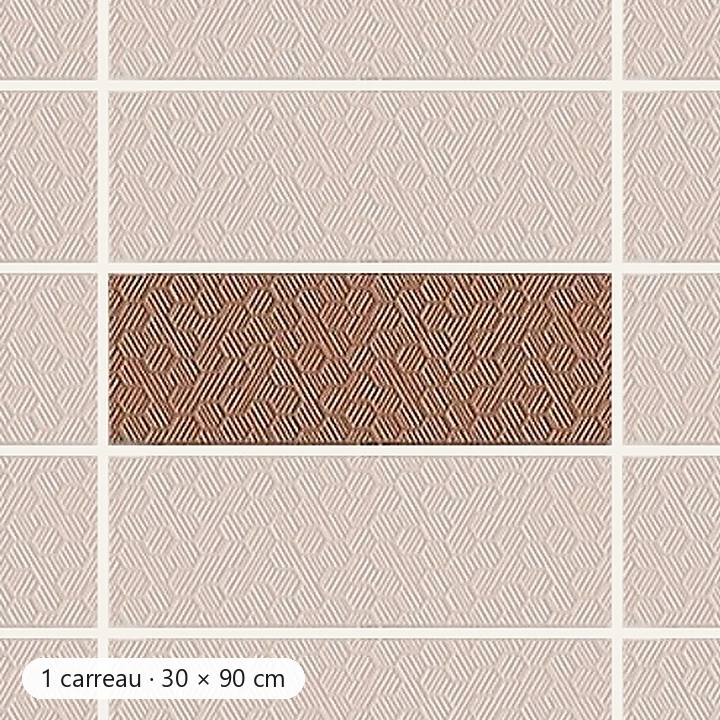 NID D’ABEILLE CARAMEL Carrelage mural Mosaïque 30×90 cm