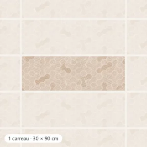 NID D‘ABEILLE CRÈME Carrelage mural Mosaïque 30x90 cm