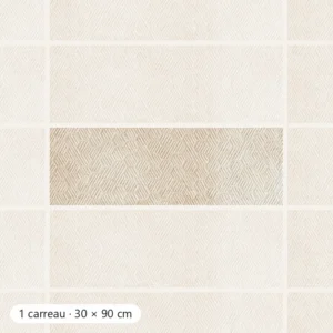 NID D’ABEILLE IVOIRE Carrelage mural Mosaïque 30x90 cm