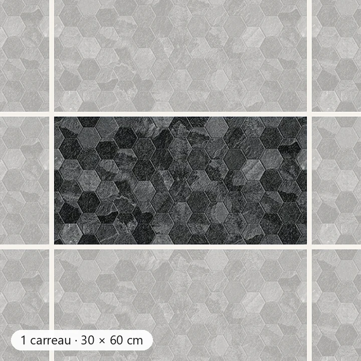 NID D’ABEILLE NOIR Carrelage mural Mosaïque 30×60 cm
