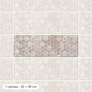 NID D‘ABEILLE TAUPE MIX Carrelage mural Mosaïque 30x90 cm