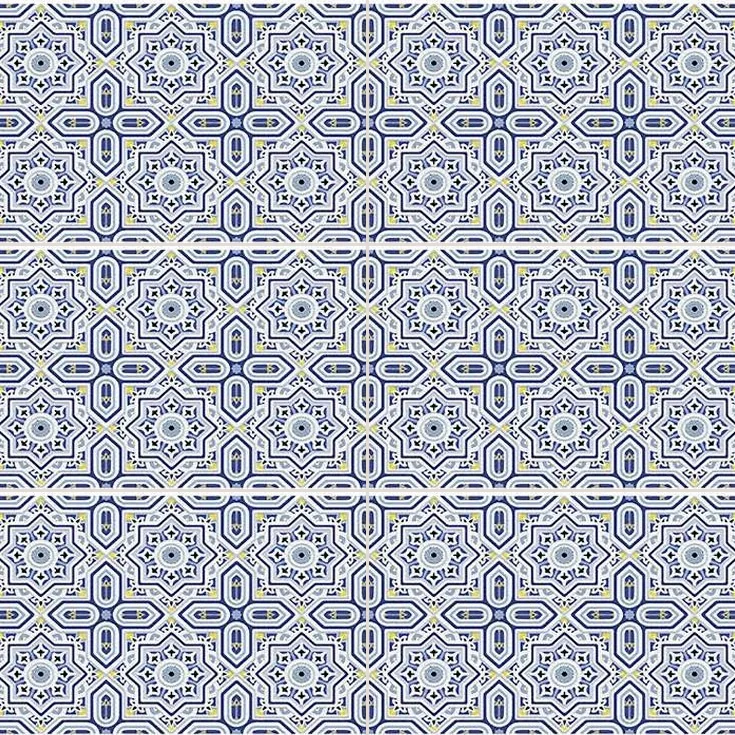 PROTECTION Faïence Mauresque Motifs Bleus 28x45 cm