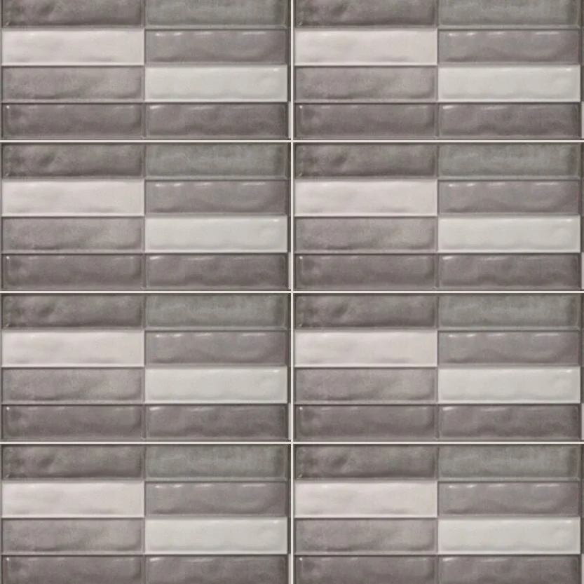 RÉTRO ANTHRACITE Carrelage mural Faïence Mosaïque 30x60 cm
