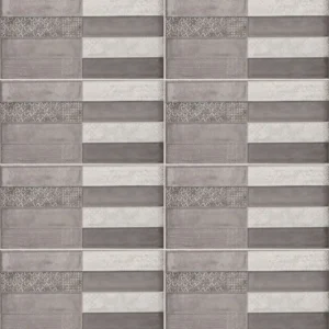 RÉTRO ANTHRACITE PATCHWORK Carrelage mural Faïence Mosaïque 30×60 cm