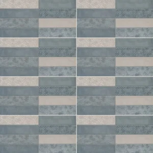 RÉTRO BLEU MIX PATCHWORK Carrelage mural Faïence Mosaïque 30×60 cm