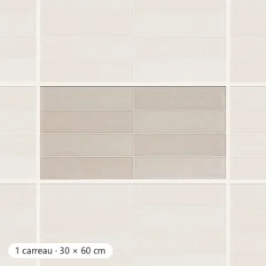RÉTRO IVOIRE MIX Carrelage mural Faïence Mosaïque 30x60 cm