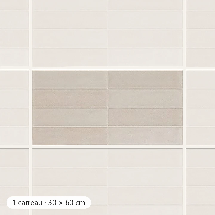 RÉTRO IVOIRE MIX Carrelage mural Faïence Mosaïque 30×60 cm