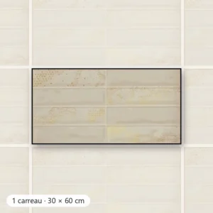 RÉTRO IVOIRE OR Carrelage mural Faïence Mosaïque 30x60 cm
