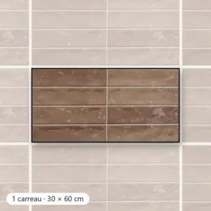 RÉTRO MARRON Carrelage mural Faïence Mosaïque 30x60 cm
