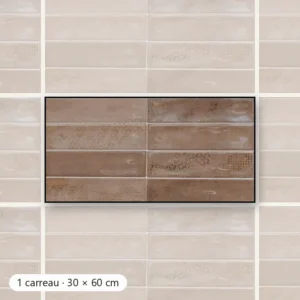 RÉTRO MARRON OR Carrelage mural Faïence Mosaïque 30x60 cm