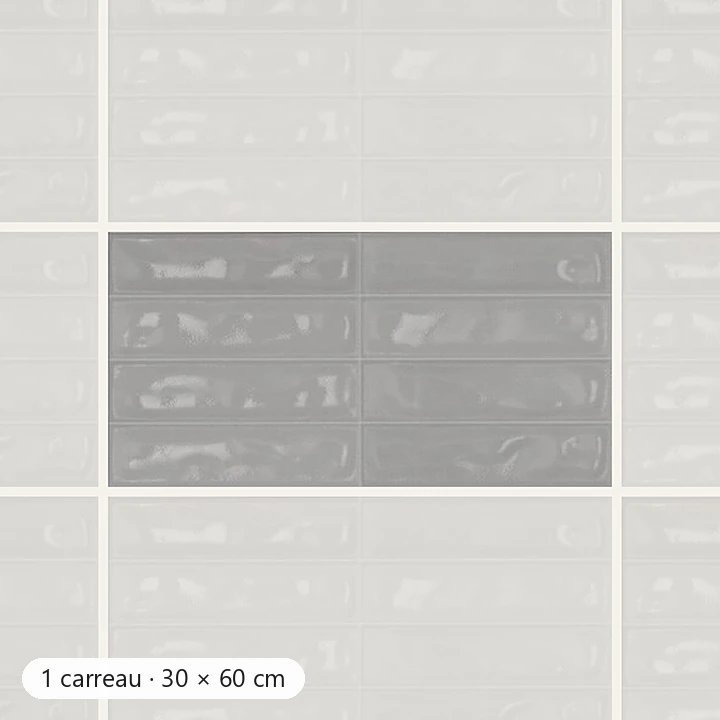 RÉTRO NUAGE Carrelage mural Faïence Mosaïque 30×60 cm