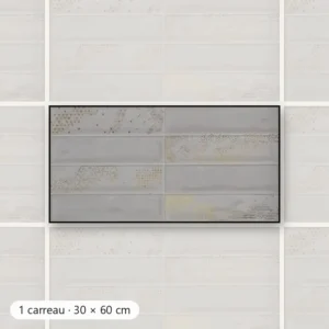 RÉTRO NUAGE OR Carrelage mural Faïence Mosaïque 30x60 cm