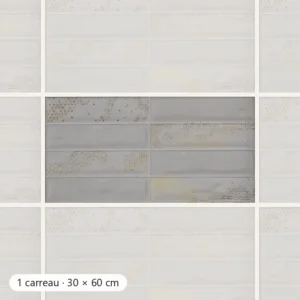 RÉTRO NUAGE OR Carrelage mural Faïence Mosaïque 30x60 cm