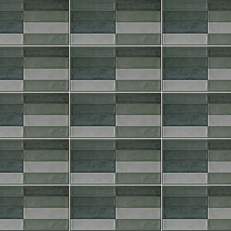 RÉTRO VERT MIX Carrelage mural Faïence Mosaïque 30x60 cm