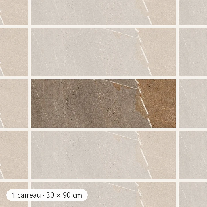 ROCHE CHOCOLAT Carrelage mural Mosaïque 30×90 cm