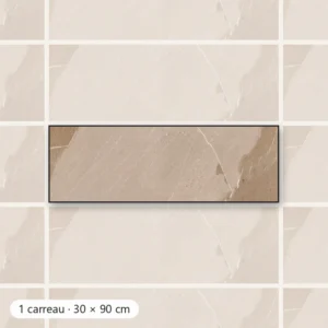 ROCHE CRÈME Carrelage mural Mosaïque 30x90 cm
