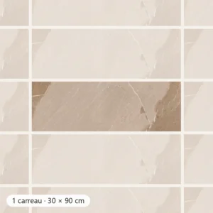 ROCHE CRÈME Carrelage mural Mosaïque 30x90 cm
