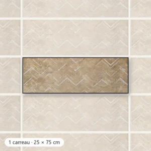 TAJ MAHAL DÉCOR A BRONZE Carrelage mural Mosaïque 25x75 cm