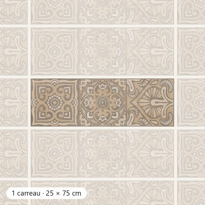 TAJ MAHAL DÉCOR B BRONZE Carrelage mural Mosaïque 25×75 cm