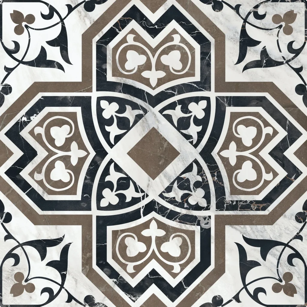 TRÈFLE Faïence Mosaïque 60×60 cm